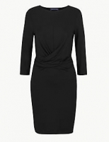 Marks and Spencer  PETITE Twisted 3/4 Sleeve Bodycon Mini Dress