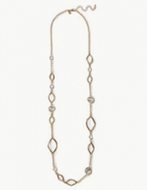 Gold Plated Diamond Shapes Necklace