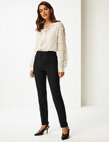 Marks and Spencer  Scallop Edge Slim Leg Trousers