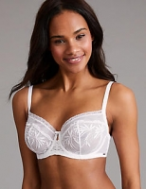 Embroidered Non-Padded Balcony Bra A-DD