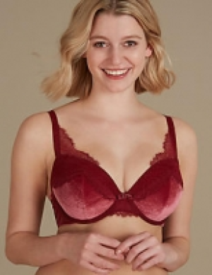 Velvet Padded Balcony Bra A-E