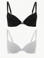 Marks and Spencer  2 Pack Padded Plunge Bras A-DD