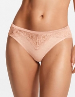 Marks and Spencer  Spot Mesh & Lace Brazilian Knickers