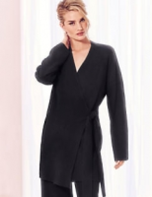 Pure Cashmere Textured Wrap Dressing Gown