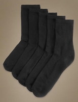 Marks and Spencer  5 Pair Pack Cotton Rich Ultimate Comfort Ankle High Socks