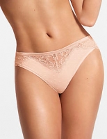 Marks and Spencer  Spot Mesh & Lace High Leg Knickers