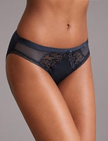 Marks and Spencer  Embroidered High Leg Knickers