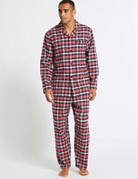 Marks and Spencer  Big & Tall Brushed Cotton Checked Pyjama Set