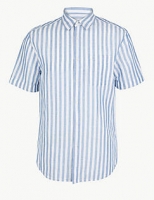 Marks and Spencer  Linen Rich Striped Shirt