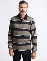 Marks and Spencer  Slim Fit Pure Cotton Striped Rugby Top