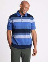 Marks and Spencer  Pure Cotton Striped Polo Shirt