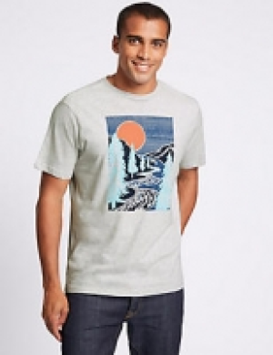 Marks and Spencer  Slim Fit Pure Cotton Crew Neck T-Shirt