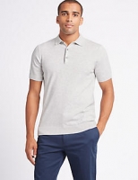 Marks and Spencer  Cotton Rich Knitted Polo Shirt