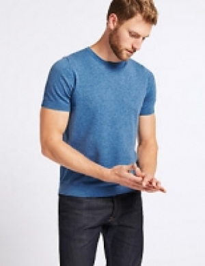 Cotton Rich Short Sleeve Knitted Top