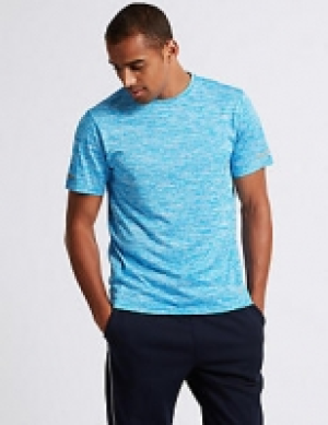 Active Slim Fit Textured Crew Neck T-Shirt