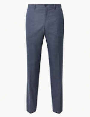 Slim Fit Flat Front Trousers