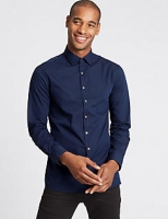 Marks and Spencer  Pure Cotton Modern Slim Fit Striped Shirt
