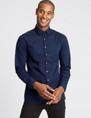 Pure Cotton Modern Slim Fit Striped Shirt