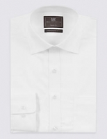 Marks and Spencer  2in Longer Cotton Rich Twill Regular Fit Shirt