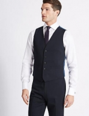 Navy Slim Fit Waistcoat