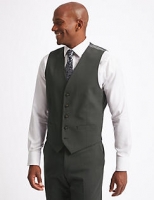 Marks and Spencer  Charcoal Textured Regular Fit Waistcoat
