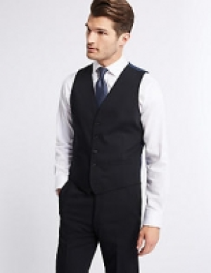 Marks and Spencer  Navy Regular Fit Waistcoat