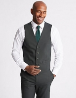 Marks and Spencer  Charcoal Textured Slim Fit Waistcoat