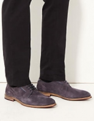 Suede Lace-up Derby Shoes