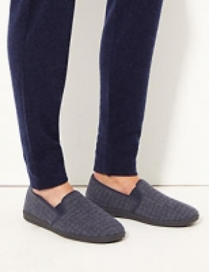 Grid Checked Slippers with Freshfeet