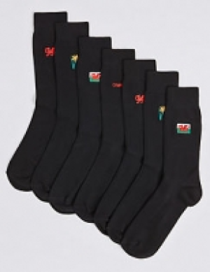 7 Pack Wales Design Freshfeet Socks