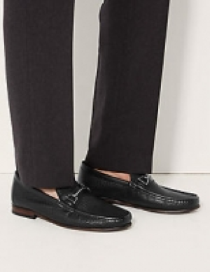 Leather Snaffle Slip-on Loafers