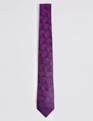 Pure Silk Geometric Fan Tie
