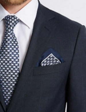 Marks and Spencer  Pure Silk Elephant Print Pocket Square