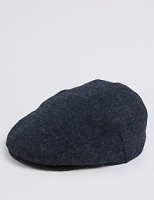Marks and Spencer  Pure Wool Thermal Flat Cap with Stormwear