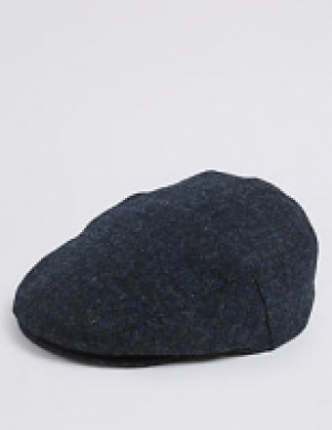 Pure Wool Thermal Flat Cap with Stormwear