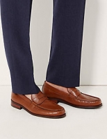 Marks and Spencer  Leather Penny Slip-on Loafers