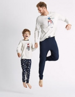 Marks and Spencer  King Penguin Print Pyjama Set