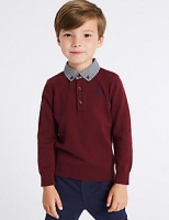 Marks and Spencer  Pure Cotton Collared Jumper (3 Months - 7 Years)