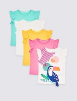Marks and Spencer  5 Pack Toucan T-Shirts (3 Months - 7 Years)