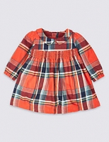 Marks and Spencer  Pure Cotton Checked Dress