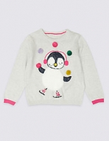 Marks and Spencer  Penguin Knitted Jumper (3 Months - 7 Years)