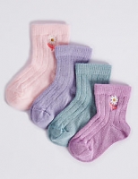 Marks and Spencer  4 Pairs of Baby Socks with StaySoft