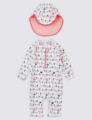 Swimsuit Set with Sun Smart UPF50+ (3 Months - 7 Years)