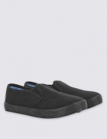 Marks and Spencer  Kids Slip-on Plimsolls (7 Small - 4 Large)