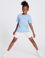 Marks and Spencer  2 Pack Girls Cotton Shorts with Stretch