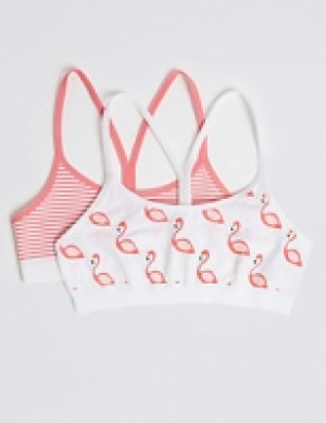 2 Pack Seamfree Cropped Tops (6-16 Years)