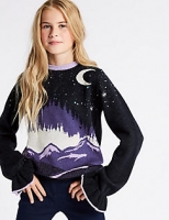 Marks and Spencer  Cotton Rich Scenic Jumper (3-16 Years)