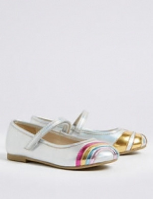 Kids Rainbow Ballerina Pumps (5 Small - 12 Small)