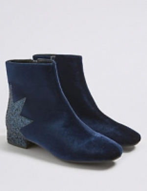 Kids Velvet Ankle Boots (13 Small - 6 Large)