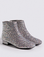 Marks and Spencer  Kids Sparkly Glitter Ankle Boots (13 Small - 6 Large)